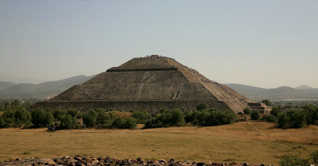 A large stepped stone pyramid